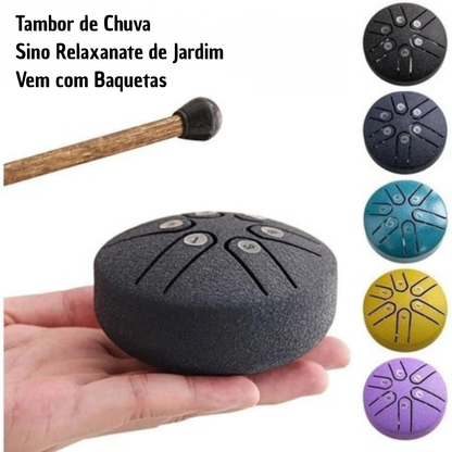 Tambor de Chuva Sino Relaxanate de Jardim  - Vem com Baquetas